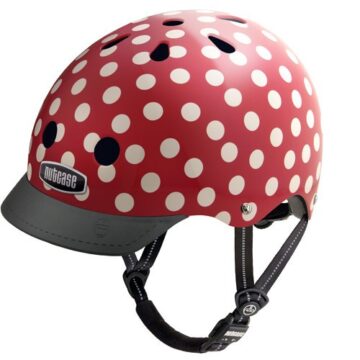 Mini Dots Street Helmet - Pink/White, M